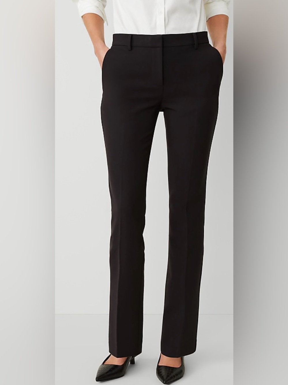 Ann Taylor Sophia Ponte Black Trousers Pants Size 6